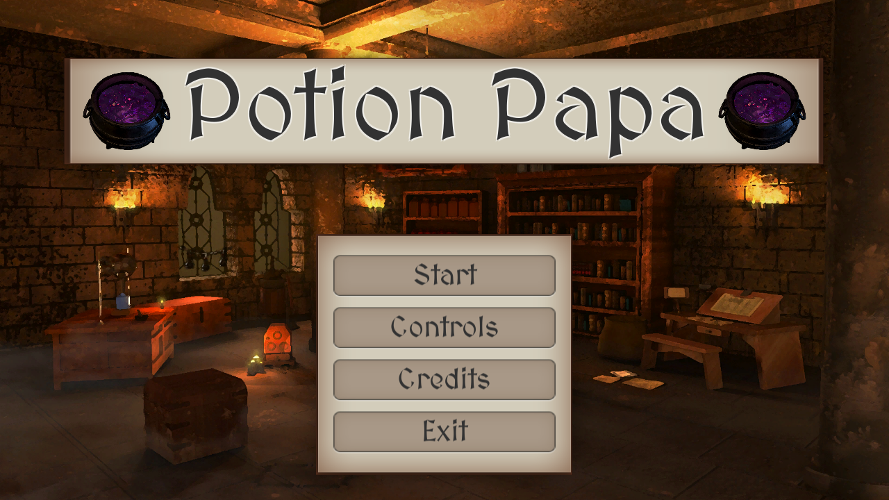 Title Screen of Potion Papa